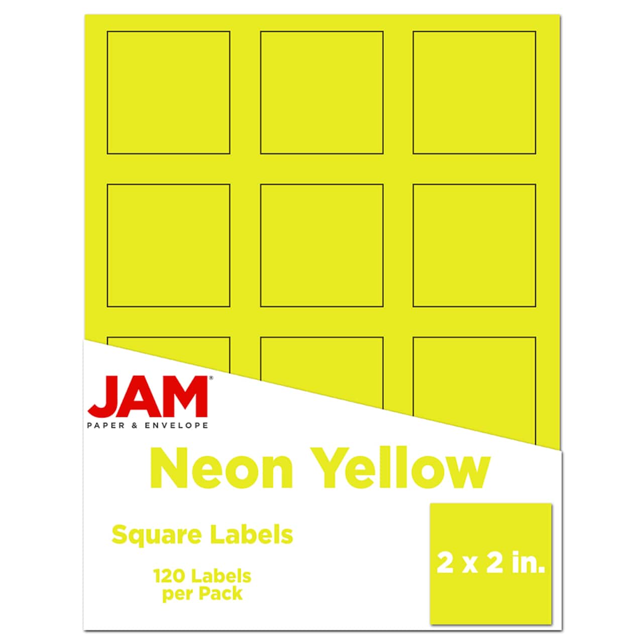 JAM Paper 2" x 2" Square Product & Container Labels, 120ct.